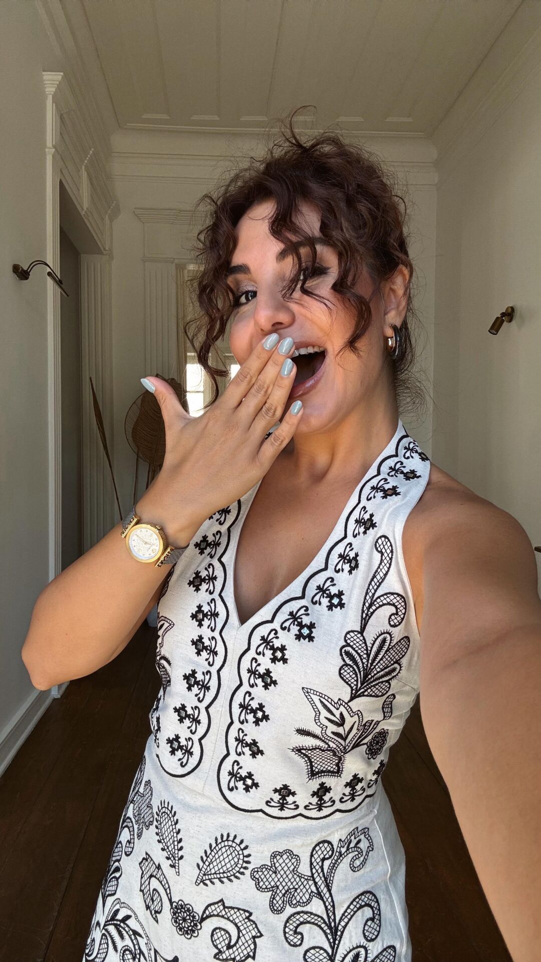 Siyah Nakış Desen Yelek