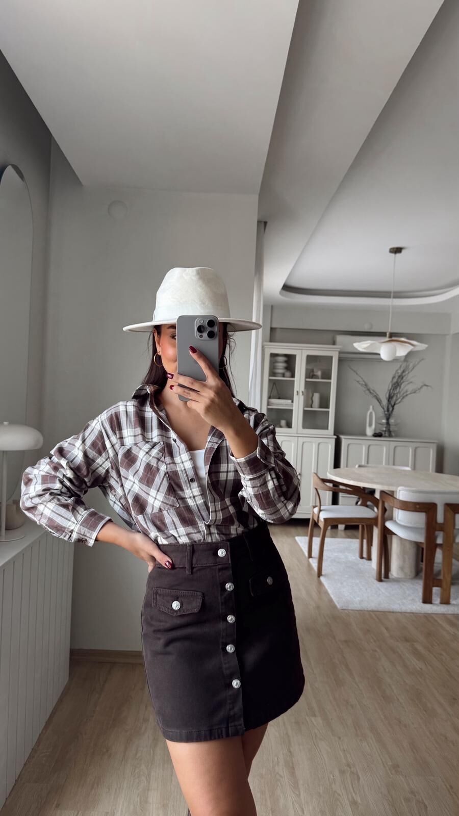 Kahve Ekose Oduncu Gömlek