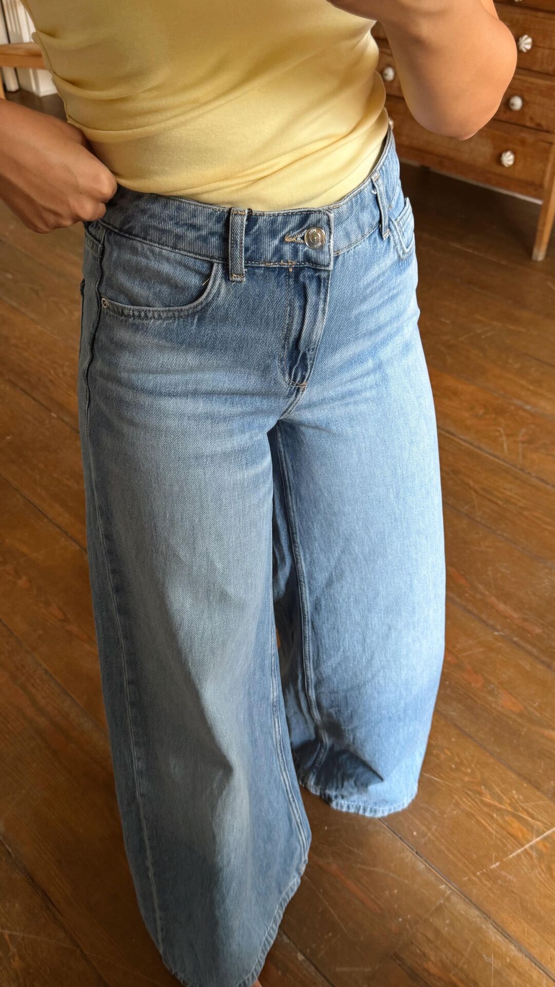 Taşlamalı Wide Leg