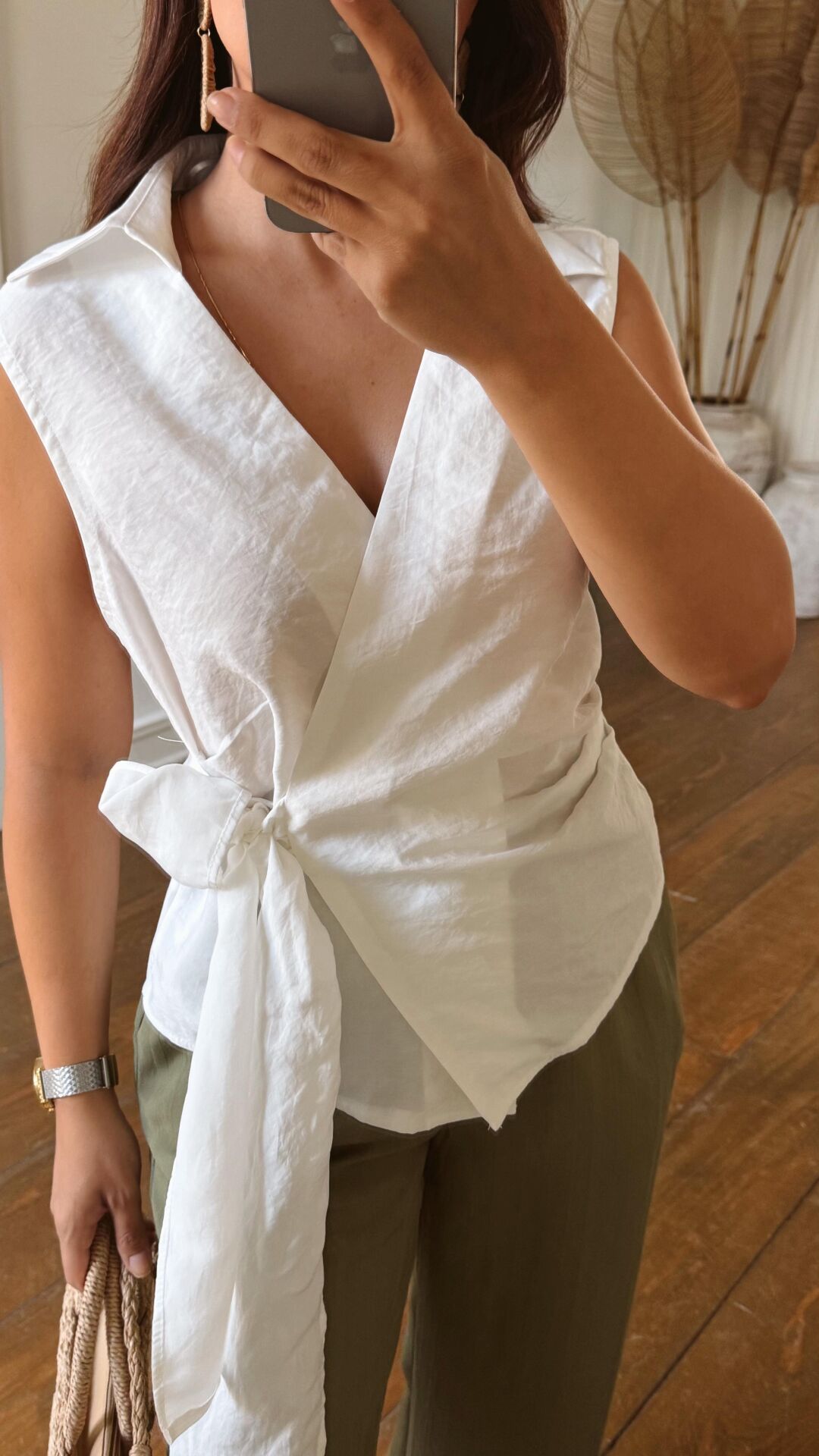 Anvelop Tencel Gömlek Beyaz