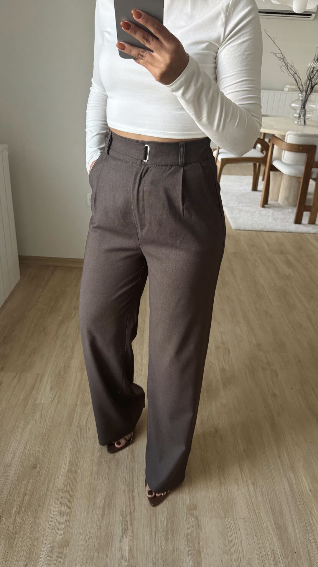 İtalyan Bel Pantolon Kahve