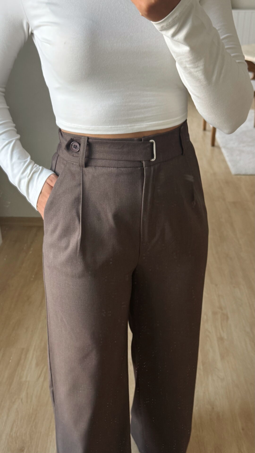 İtalyan Bel Pantolon Kahve