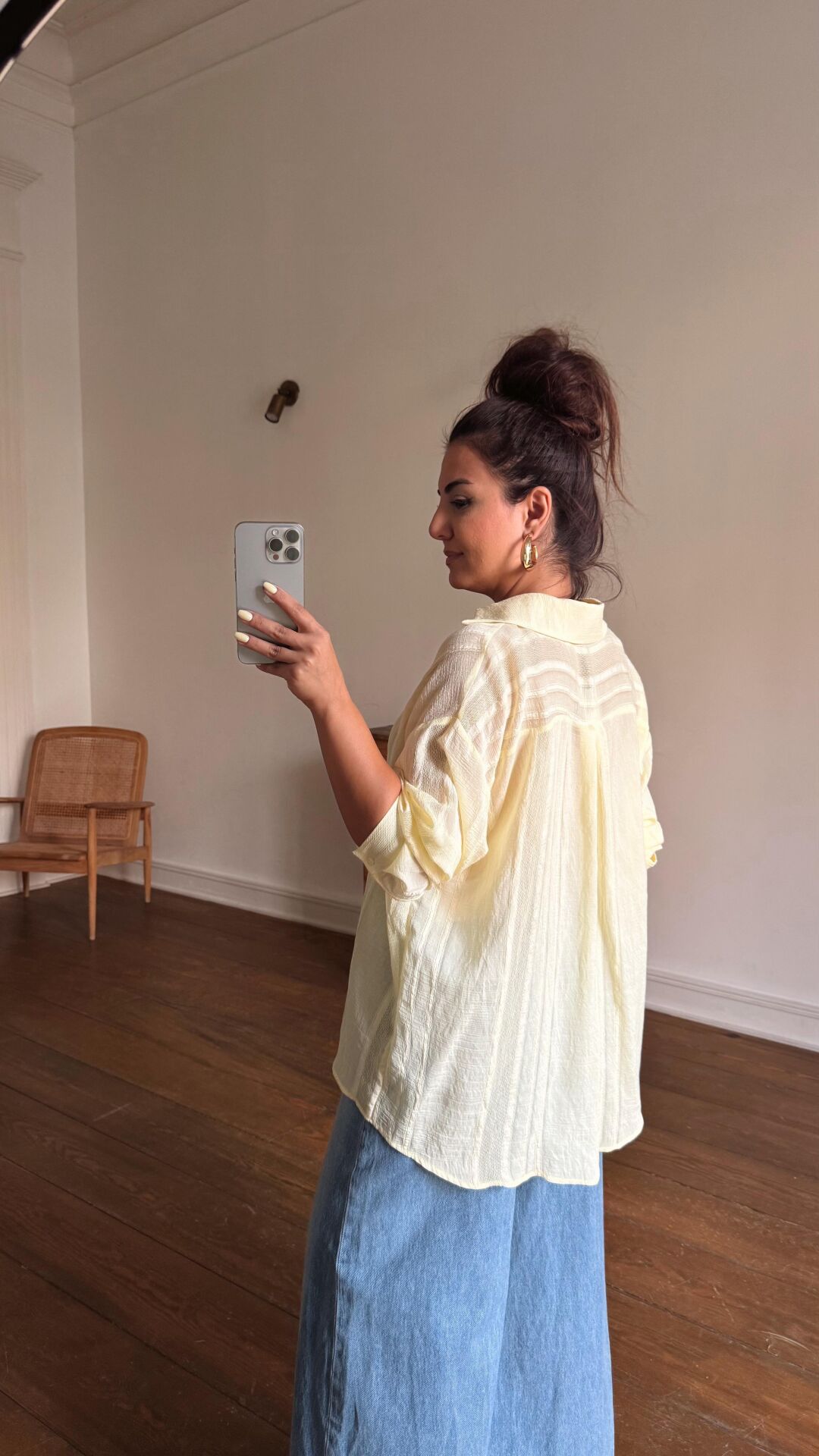 Transparan Gömlek Sarı