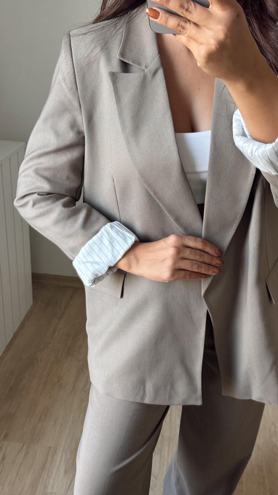 Garnili Kumaş Blazer Haki