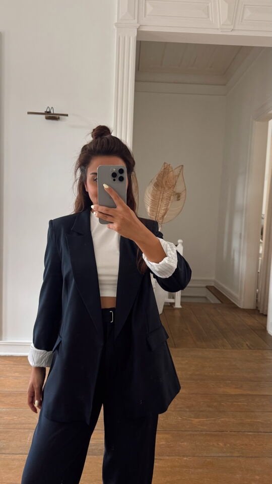 Garnili Kumaş Blazer Laci