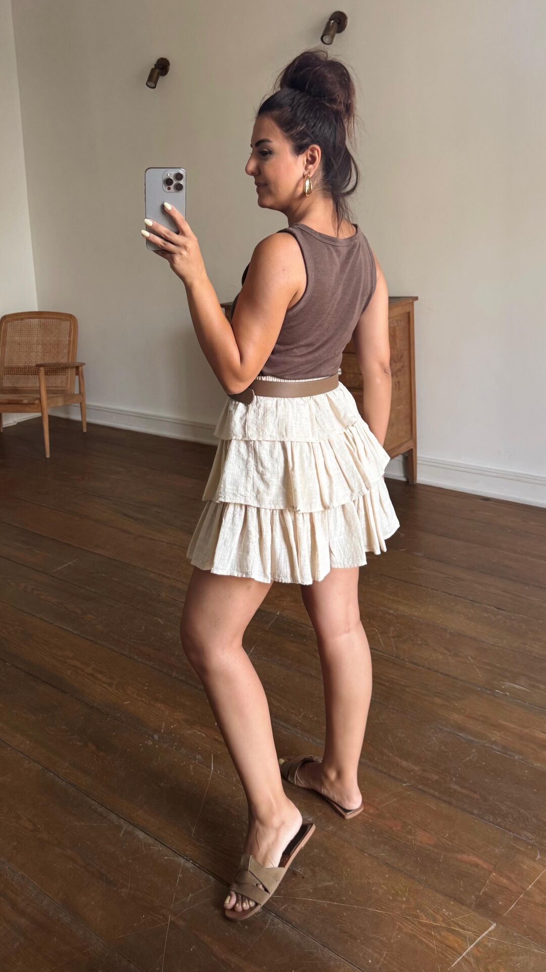 Fırfırlı Etek Natural