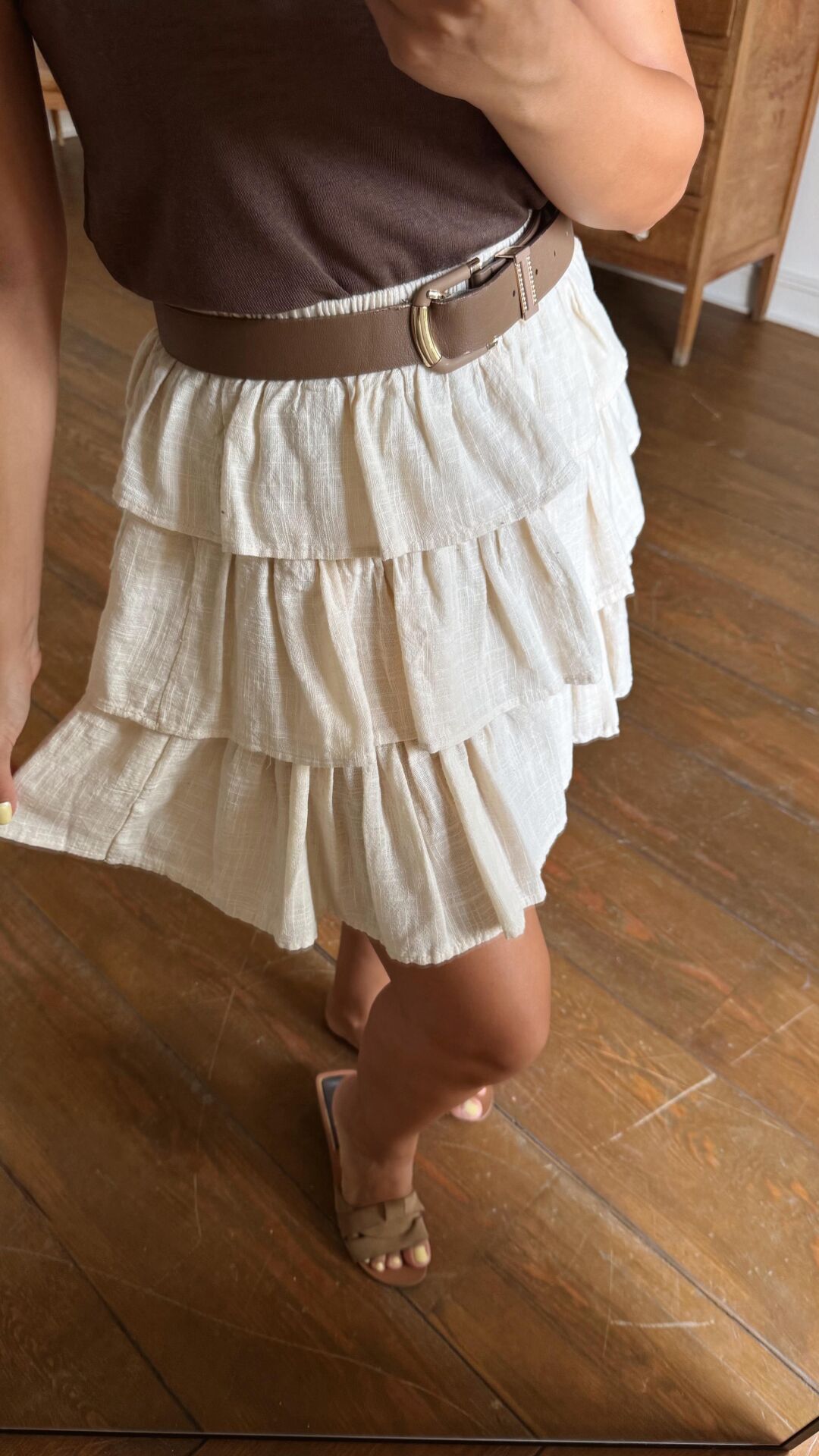 Fırfırlı Etek Natural