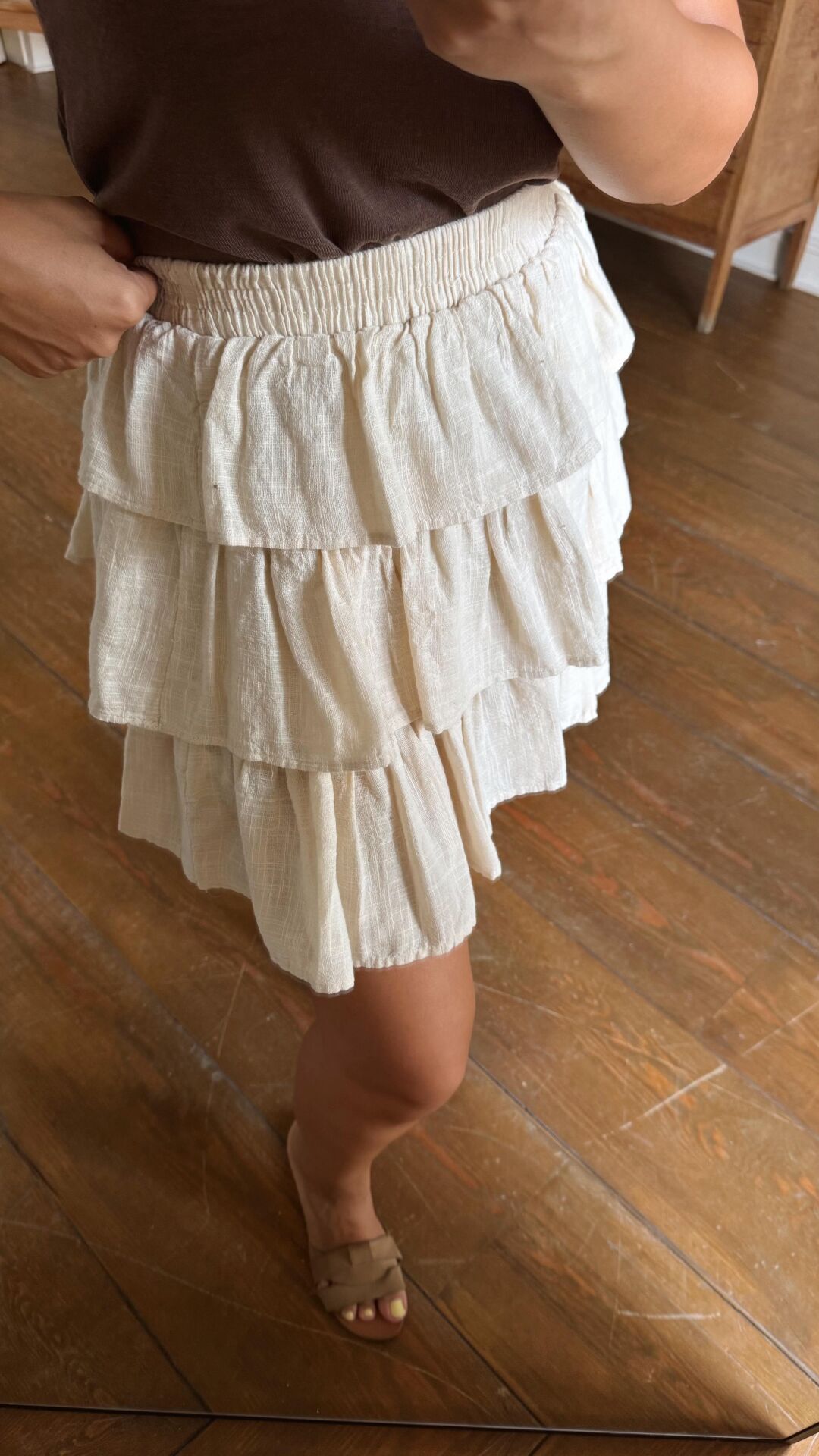 Fırfırlı Etek Natural