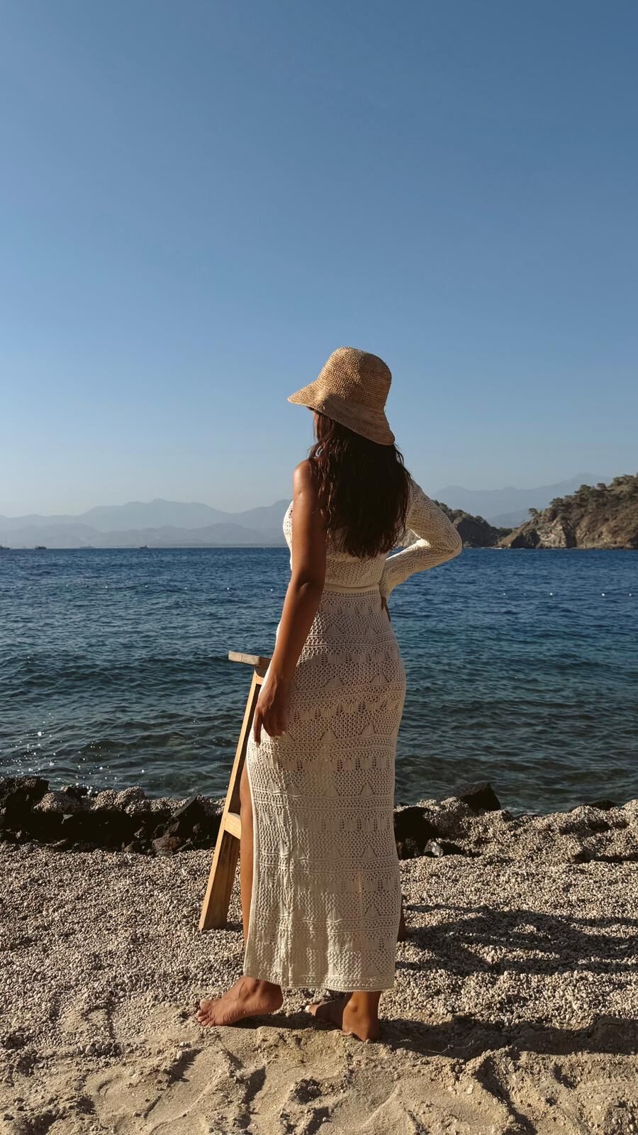 Tek Omuz Vanilya Plaj Takım