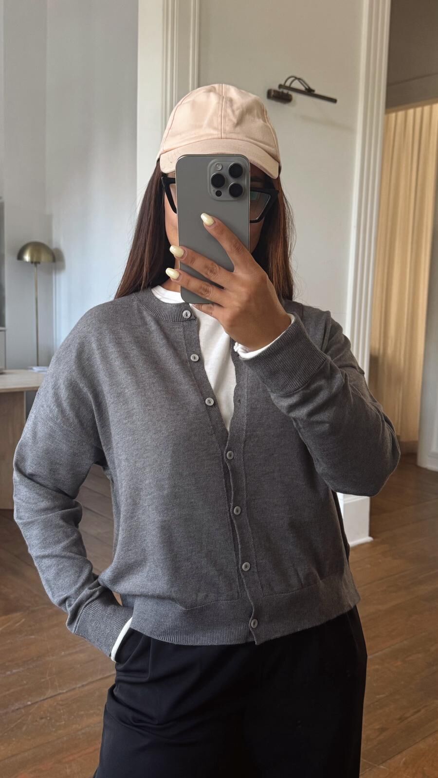 Kol Detay Gri Hırka