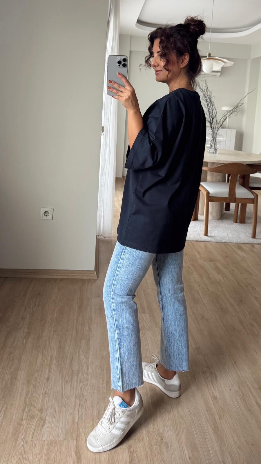 Oversize Tişört- Lacivert