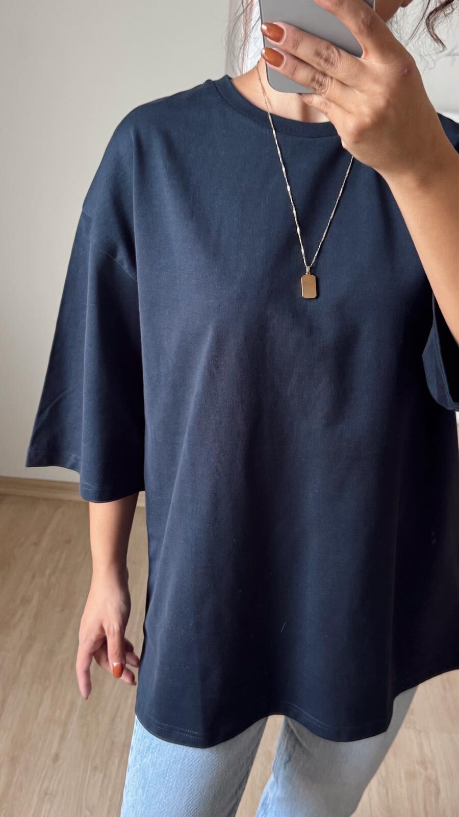 Oversize Tişört- Lacivert