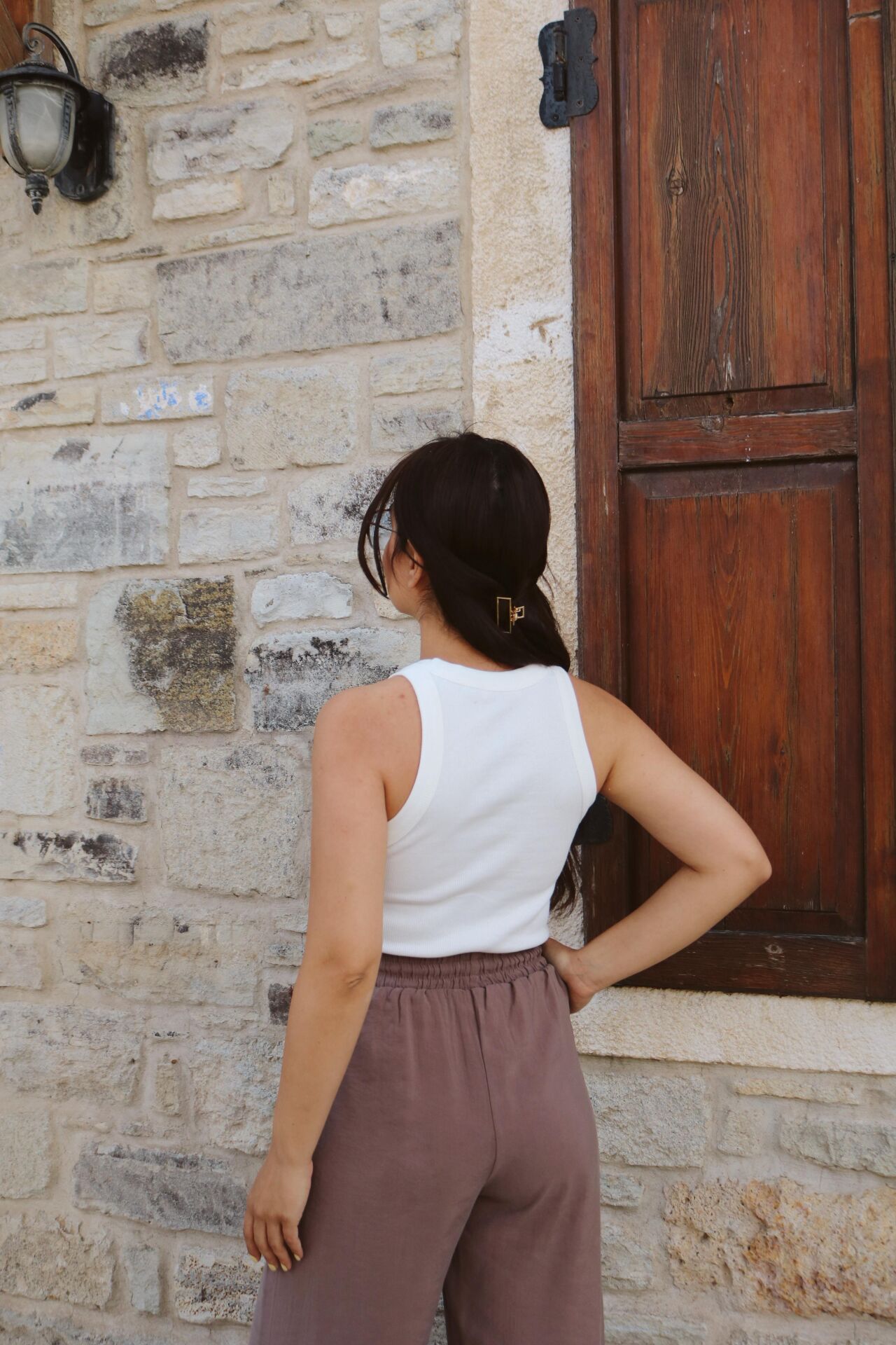 Ekru Kolsuz Fitilli Atlet