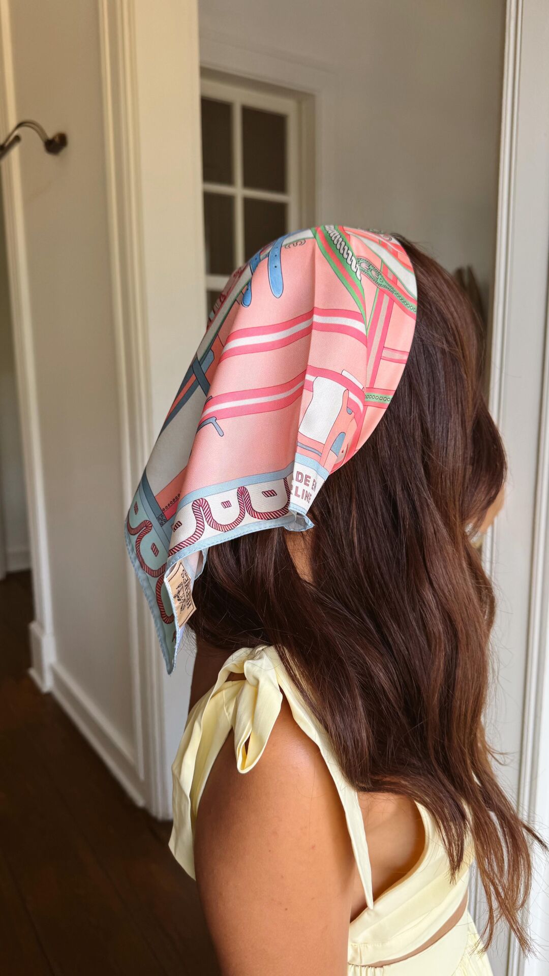 Pembe Desenli Scarf