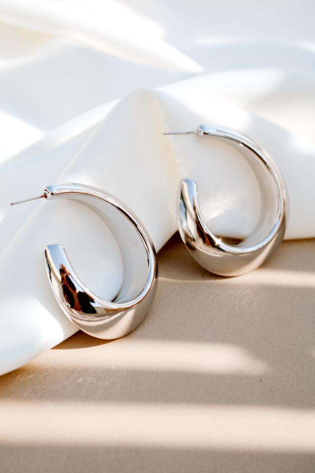 Demilune Silver Küpe