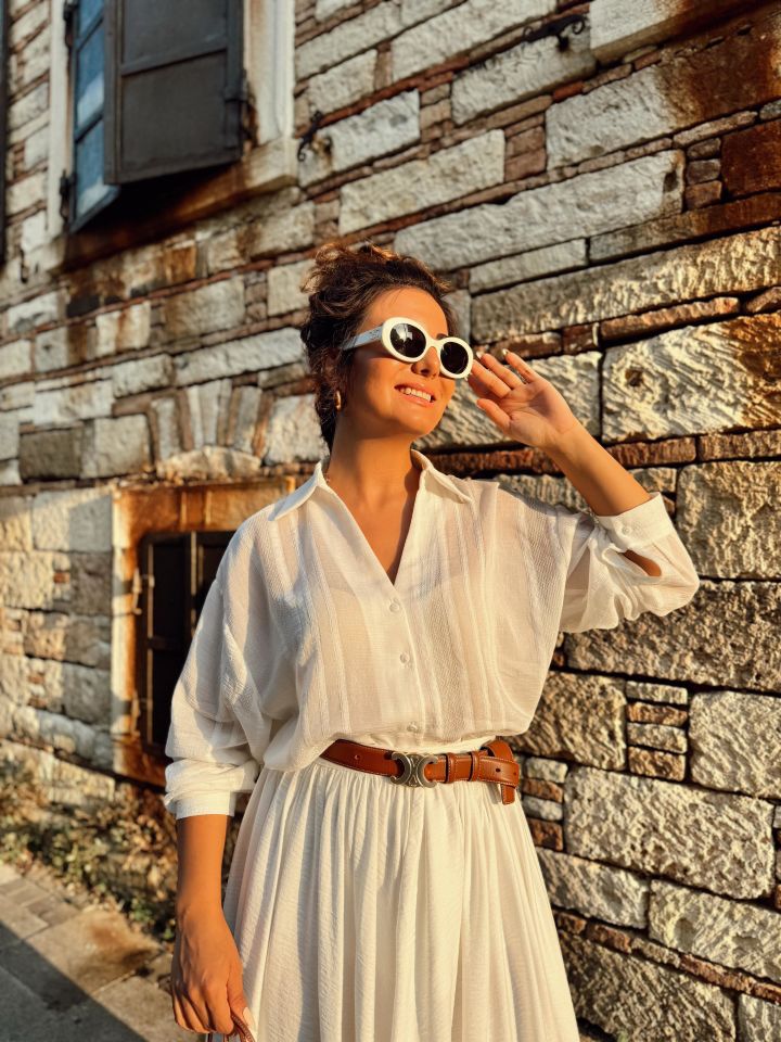 Transparan Gömlek Beyaz