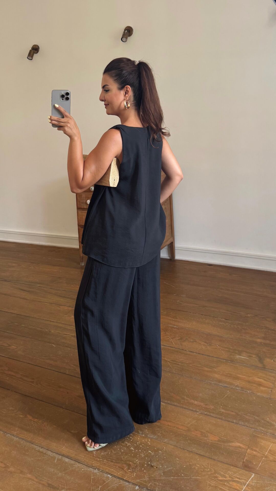 Pantolon Bluzlu Takım Siyah