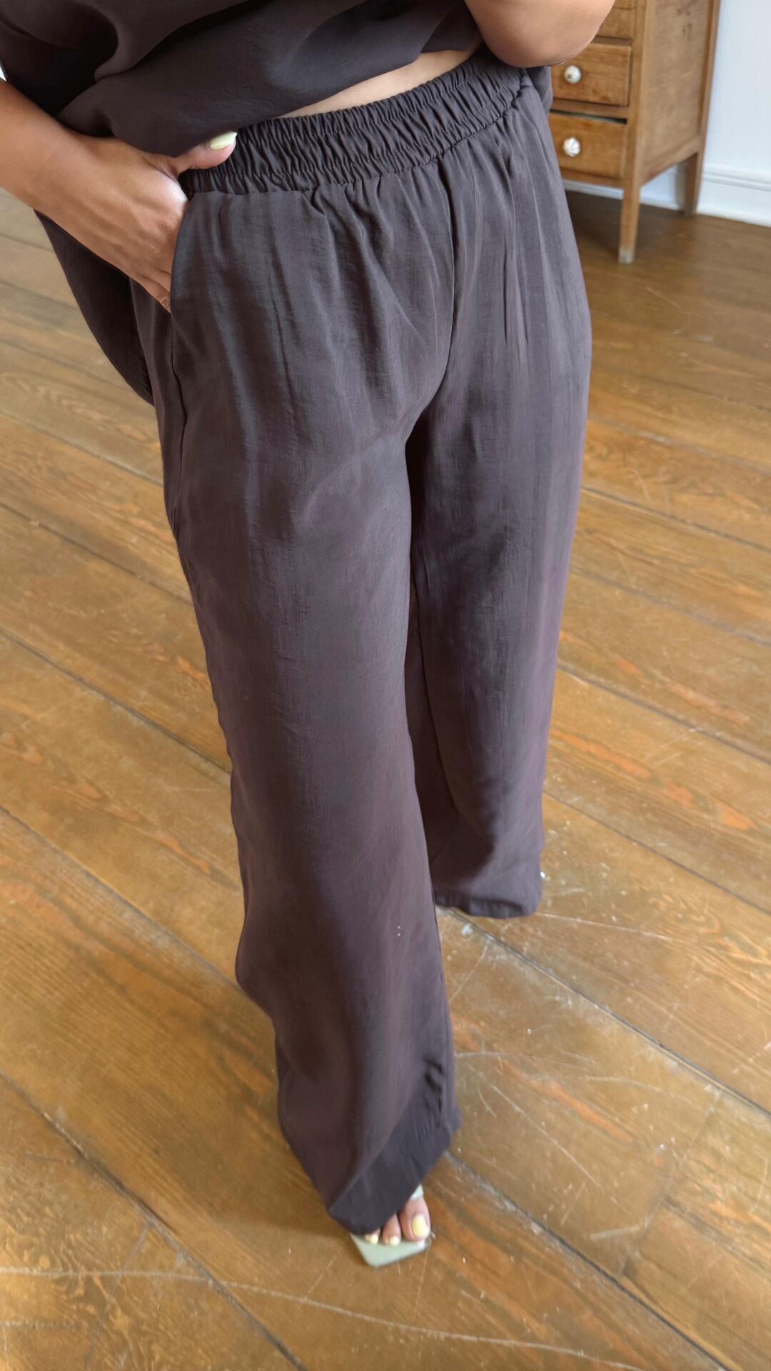 Pantolon Bluzlu Takım Kahve