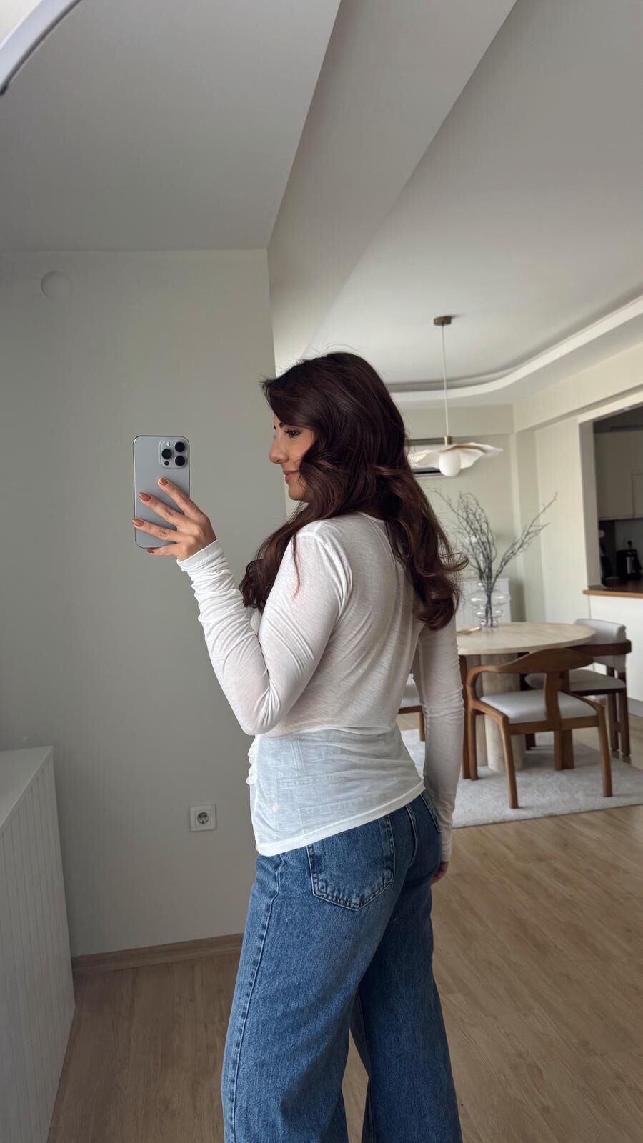 Bağlamalı Transparan Bluz Ekru