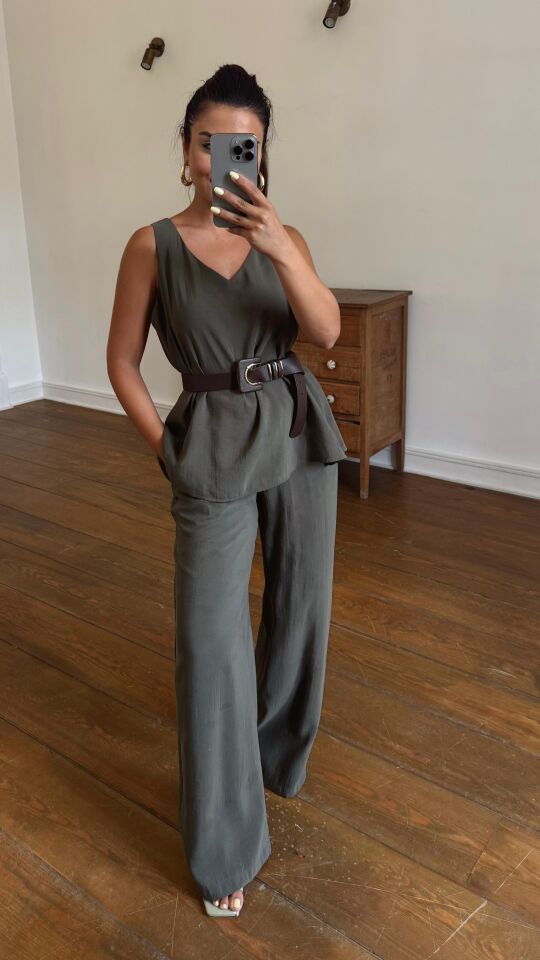 Pantolon Bluzlu Takım Haki