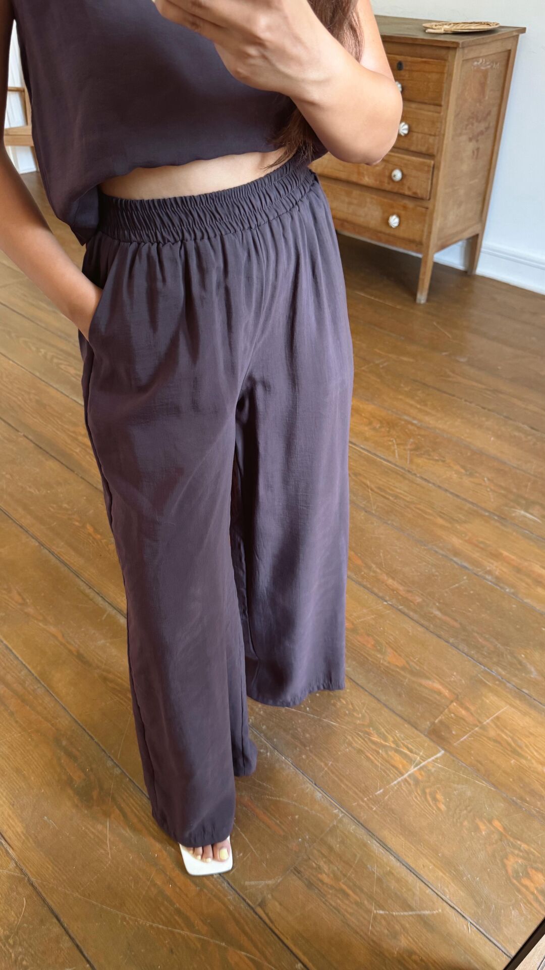 Yuvarlak Yaka Takım Mürdüm