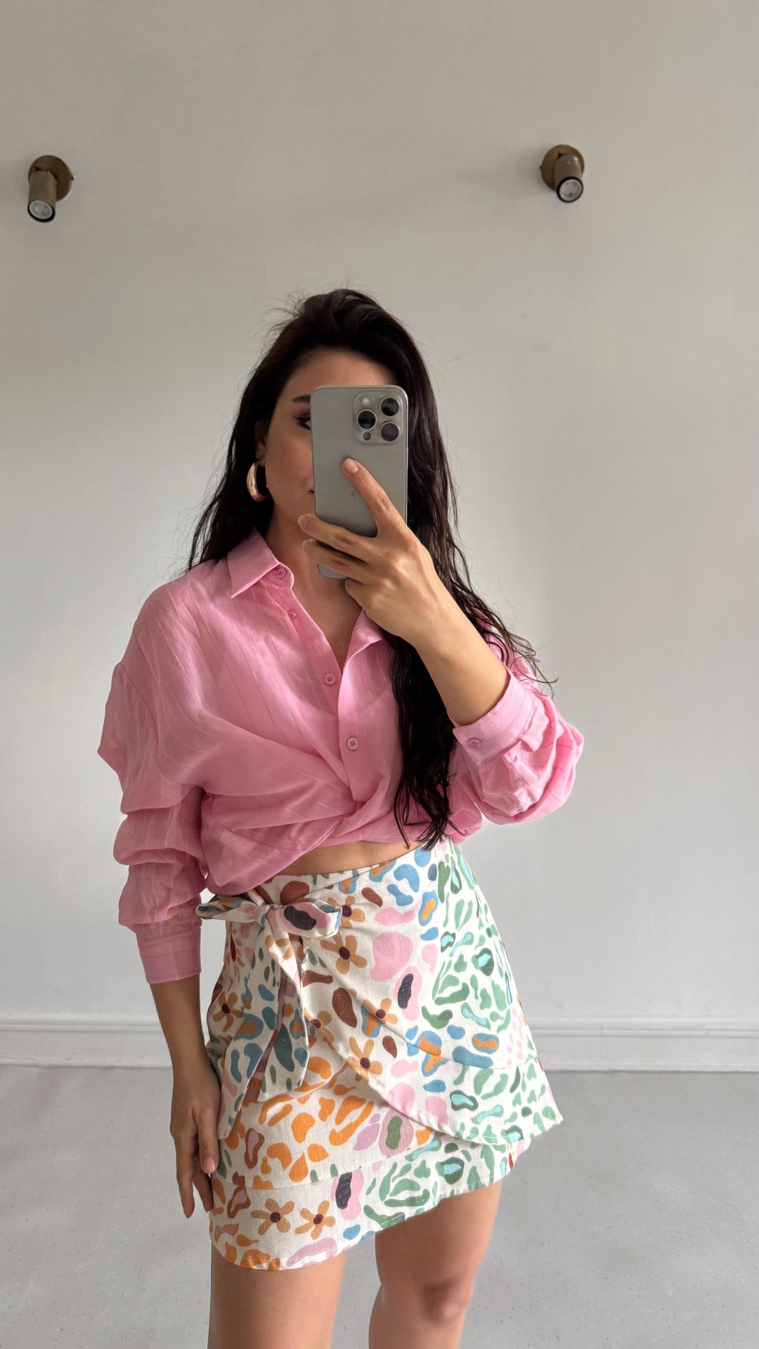 Yarı Transparan Gömlek Pembe