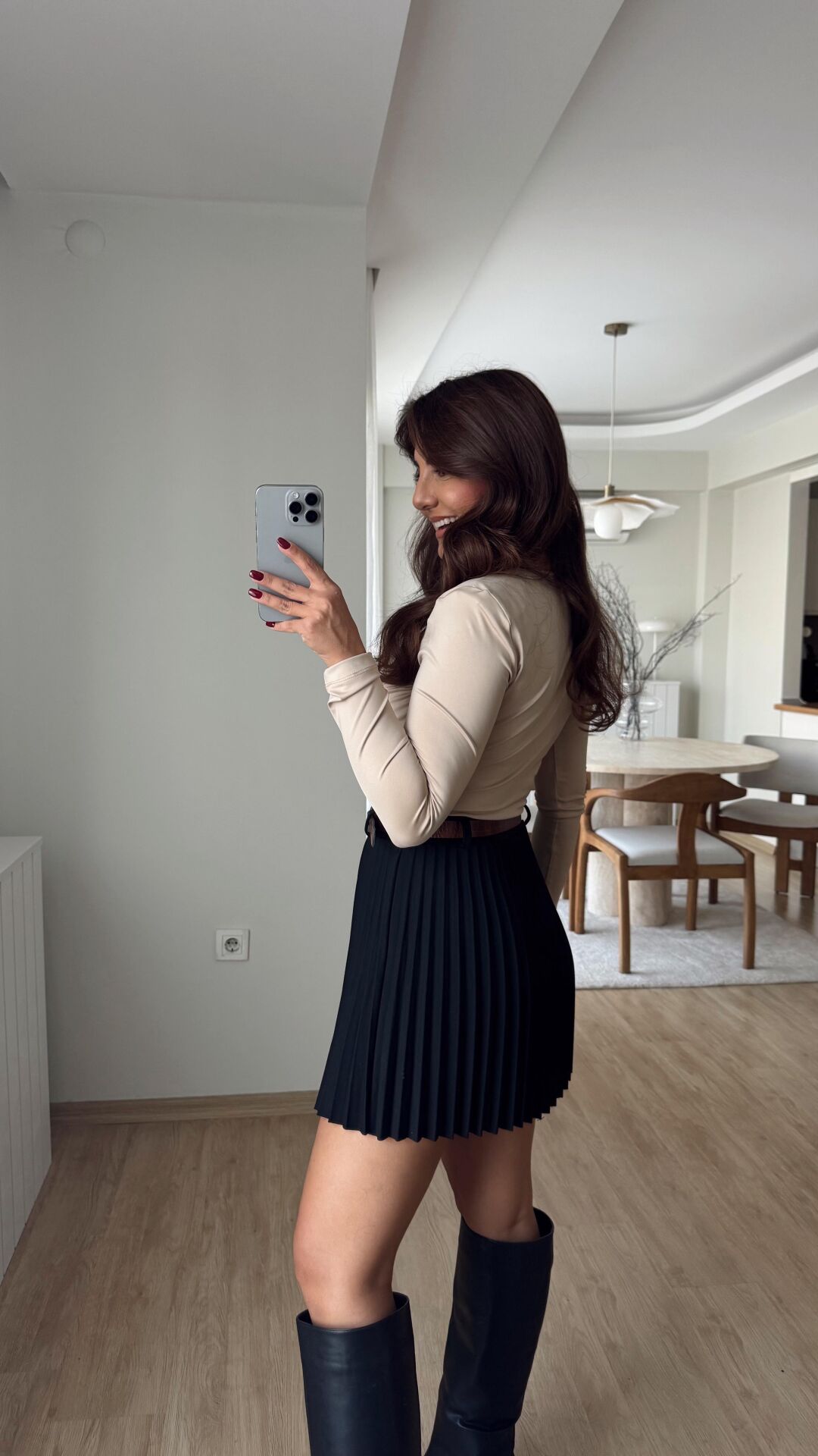 Vatkalı Anvelop Bluz Bej