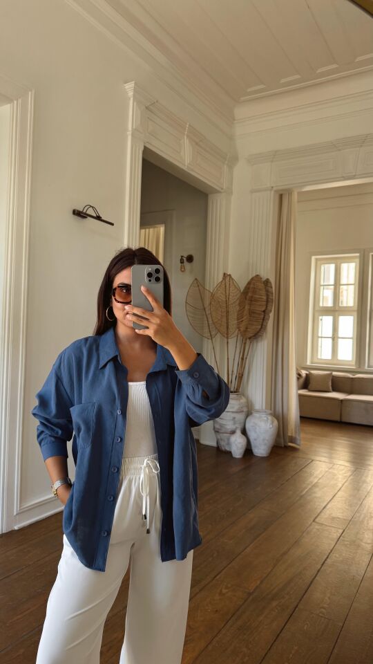 Floş Cepli Gömlek Laci