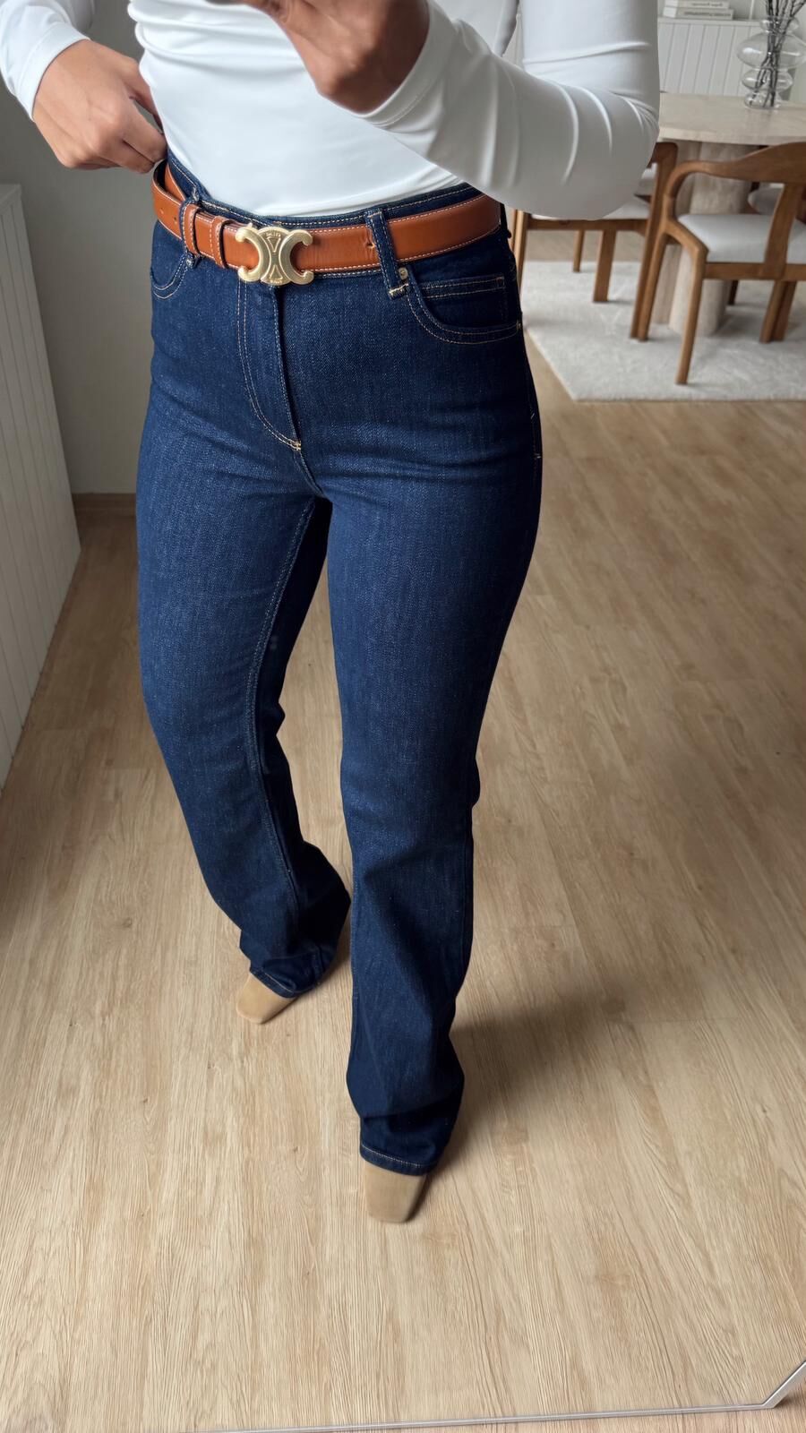 Lacivert Slim İspanyol Jean