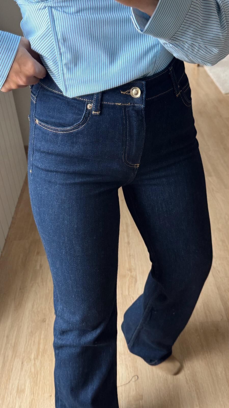 Lacivert Slim İspanyol Jean