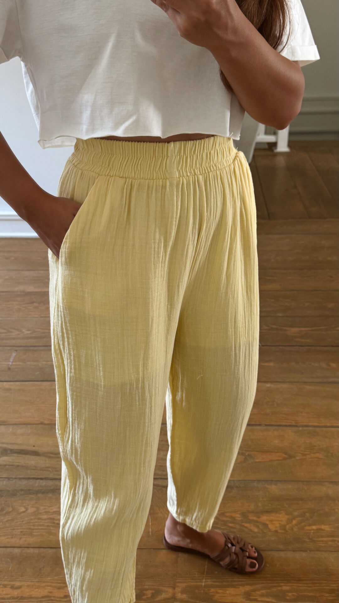 Müslin Şalvar Sarı