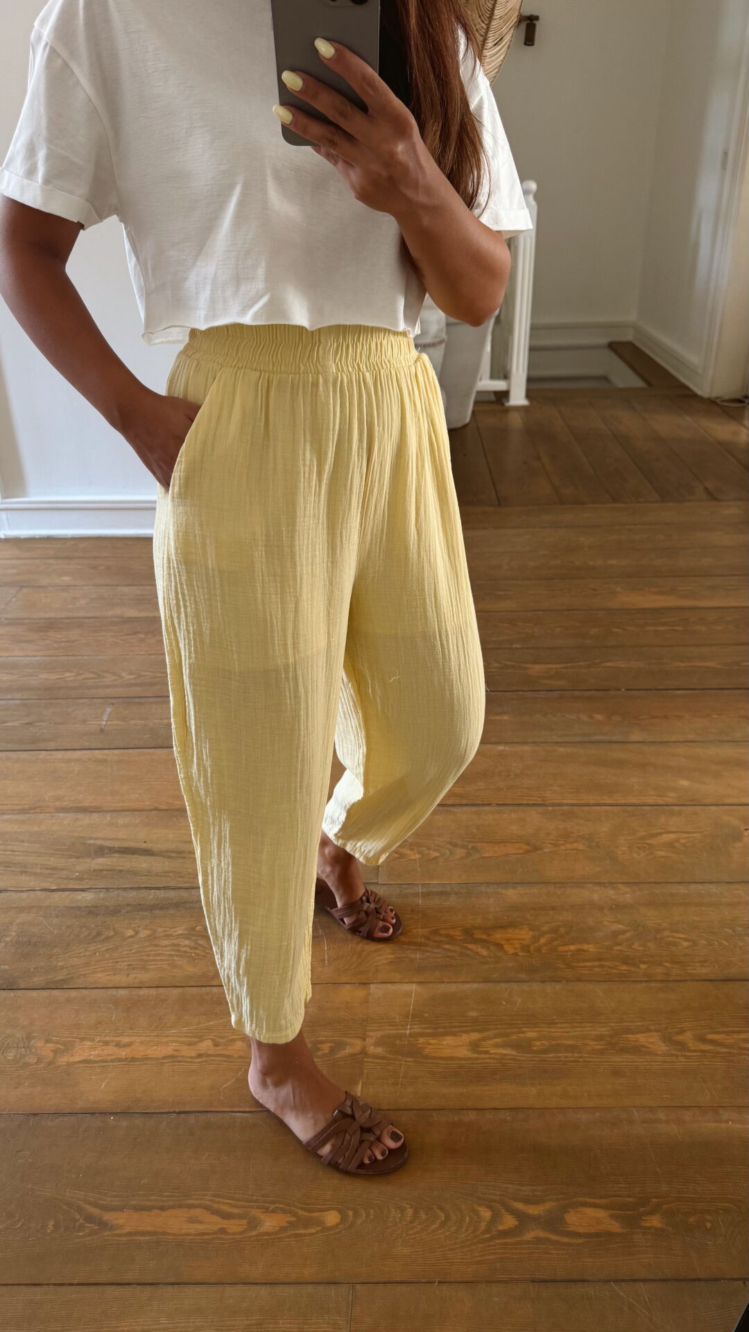 Müslin Şalvar Sarı