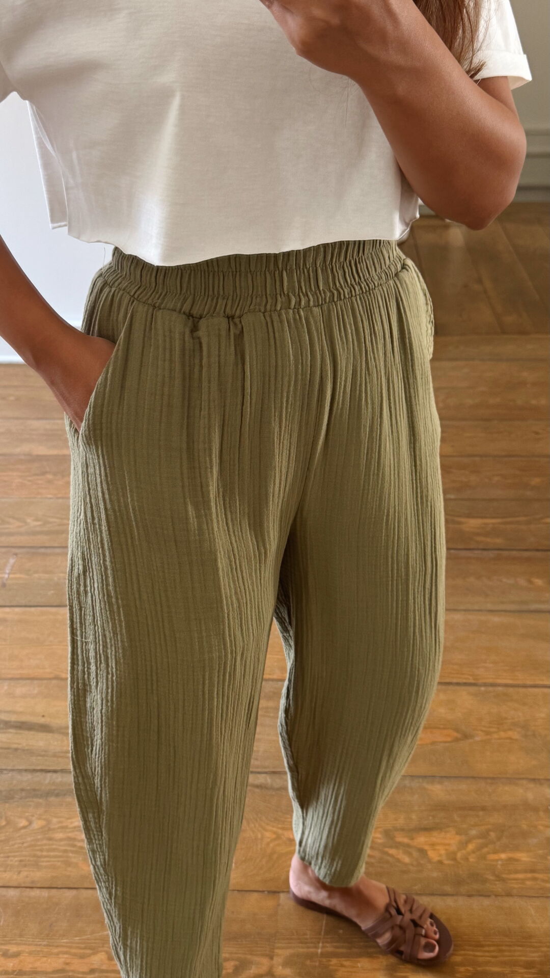 Müslin Şalvar Haki