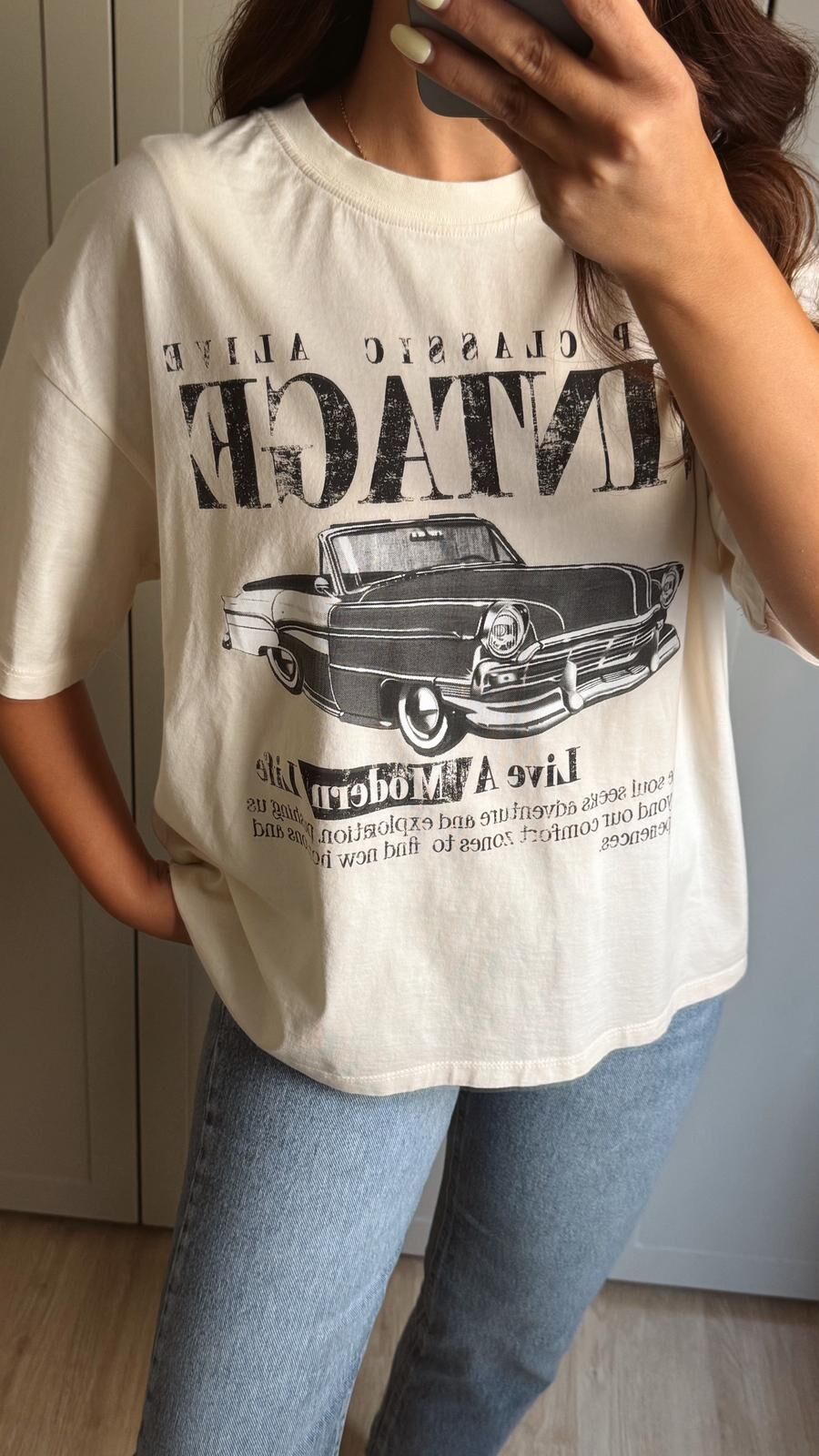 Vintage Baskılı Tshirt