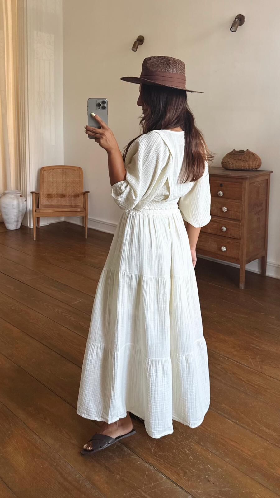 Müslin Etek Takım Ekru