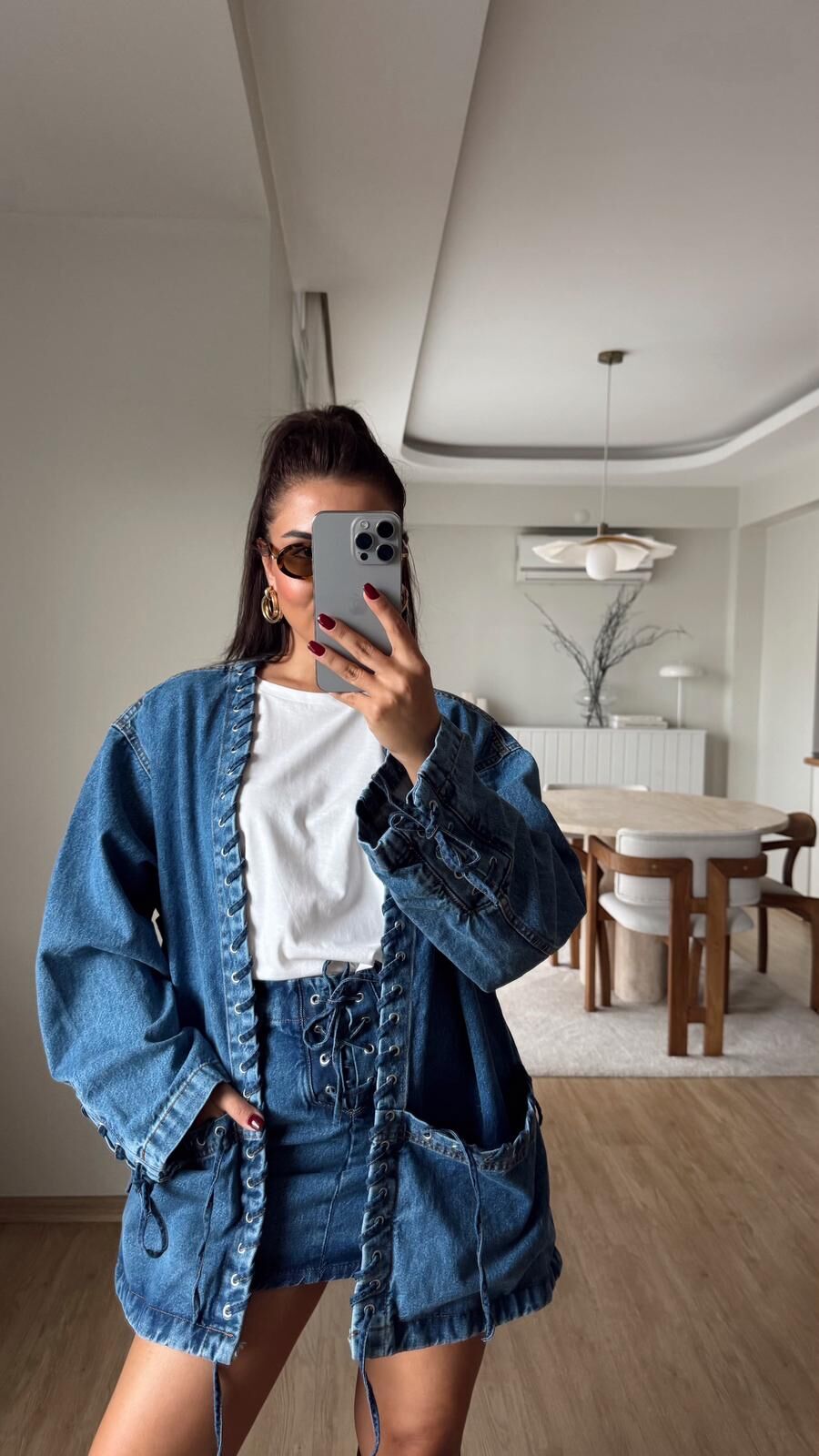 Mella Kuşgözü Denim Takım