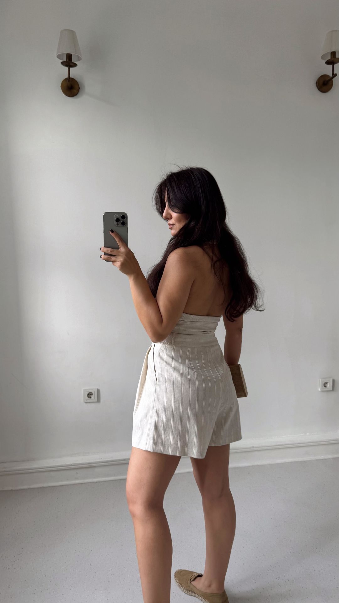 Kuşaklı Keten Bluz