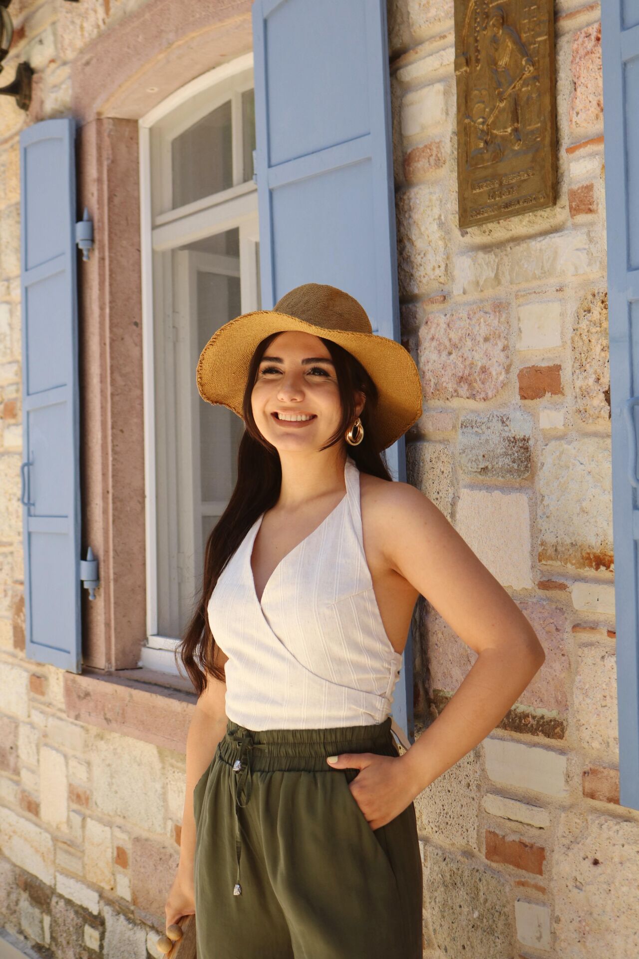 Kuşaklı Keten Bluz