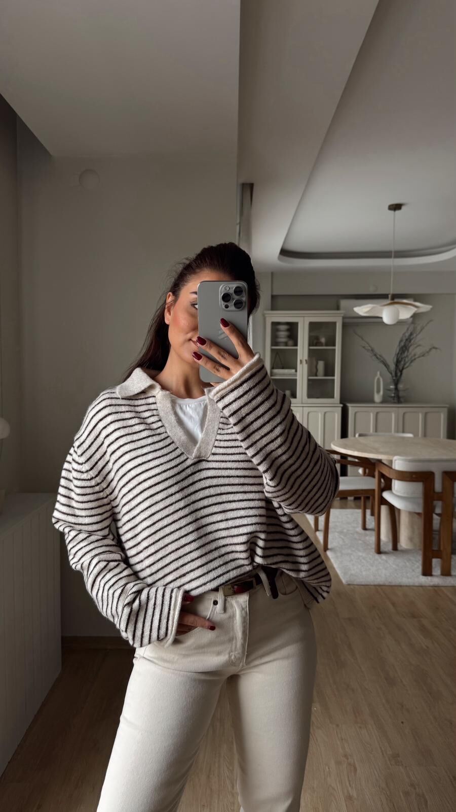 Polo Çizgili Kazak Taş