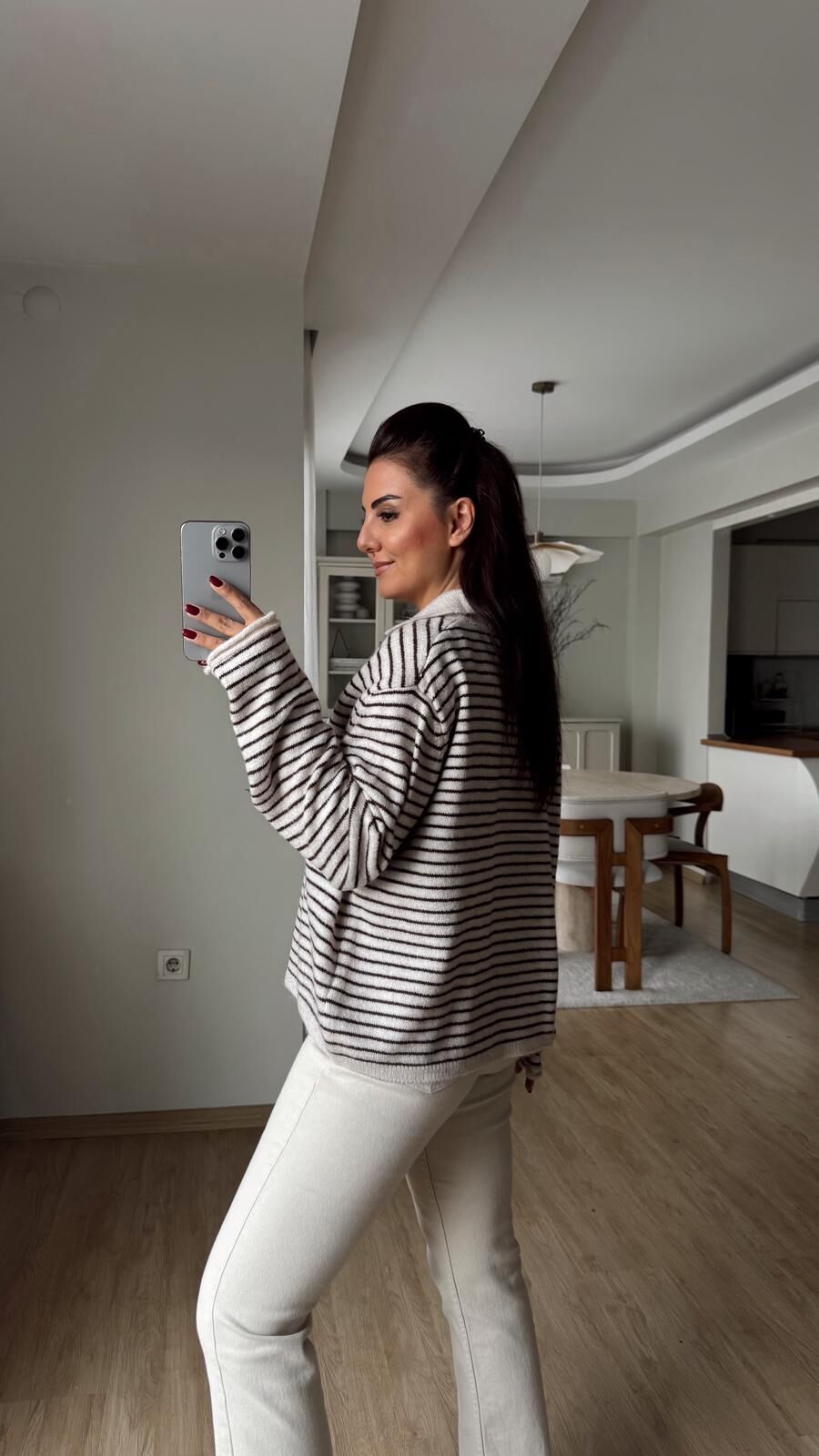 Polo Çizgili Kazak Taş