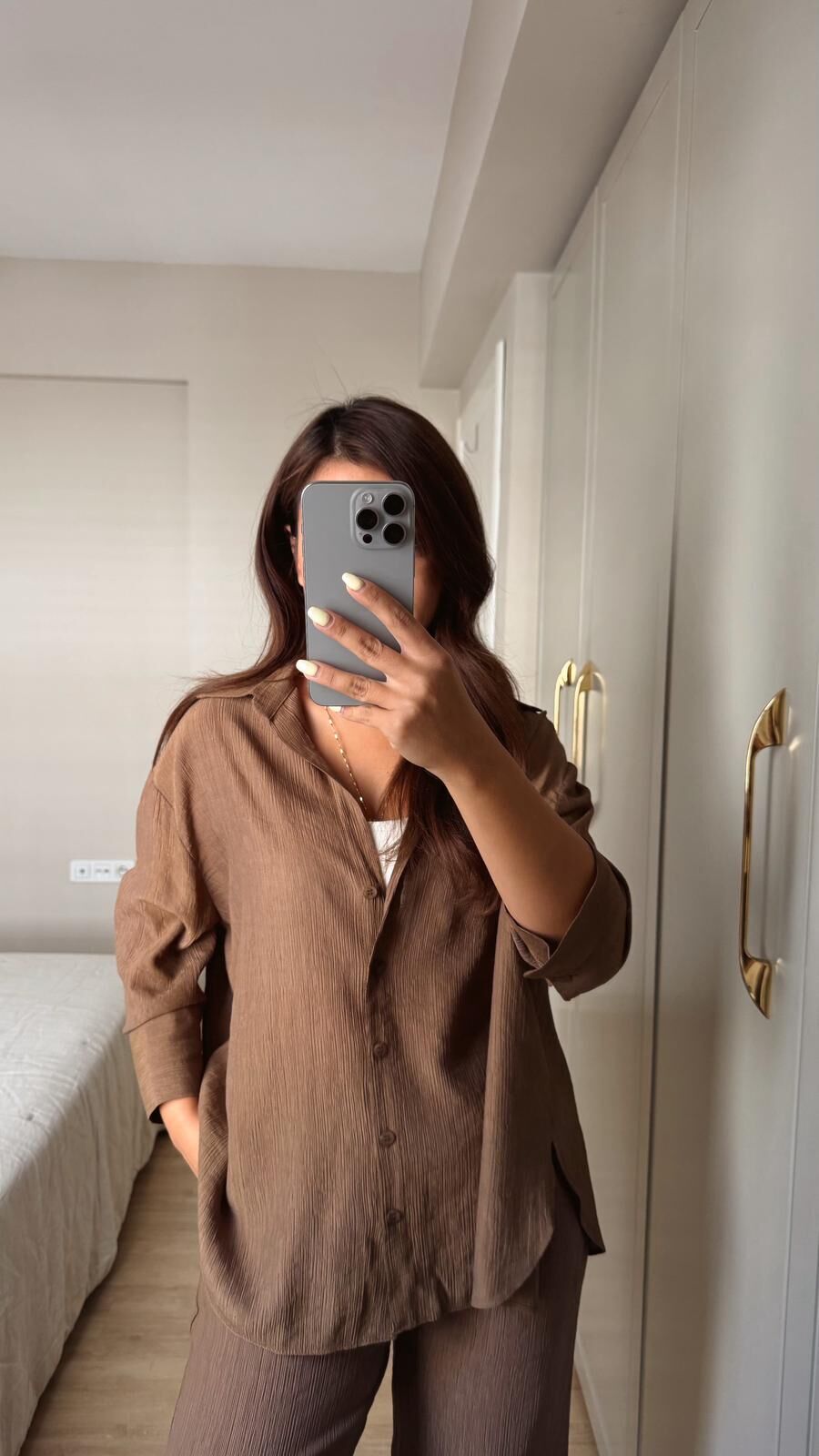 Yarım Kol Gömlek Camel