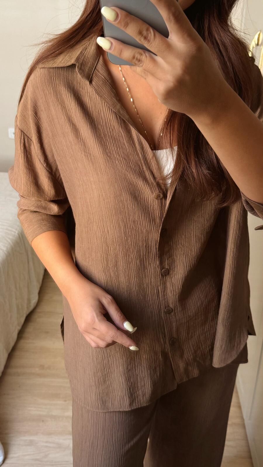 Yarım Kol Gömlek Camel