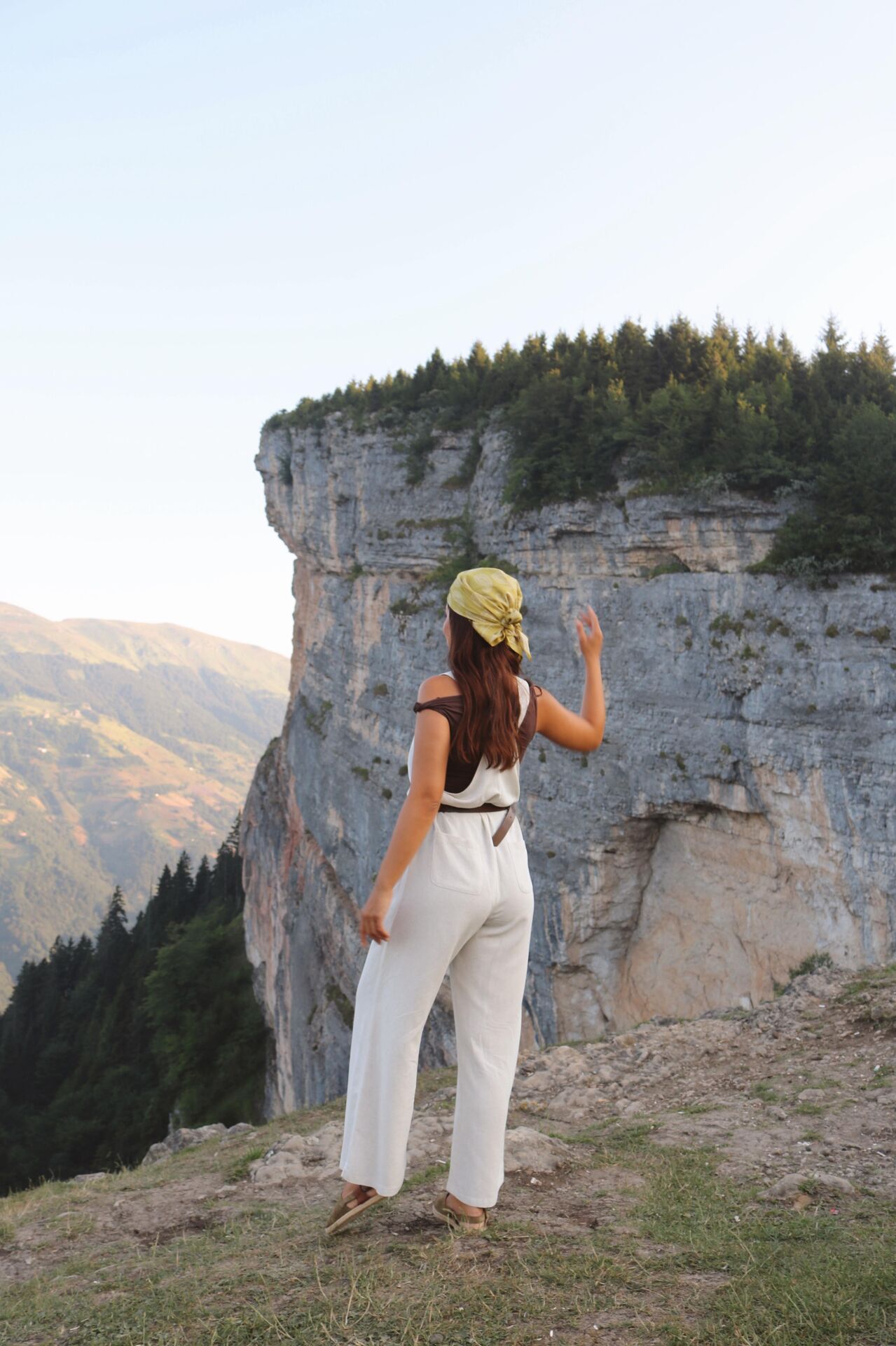 Düğmeli Keten Tulum