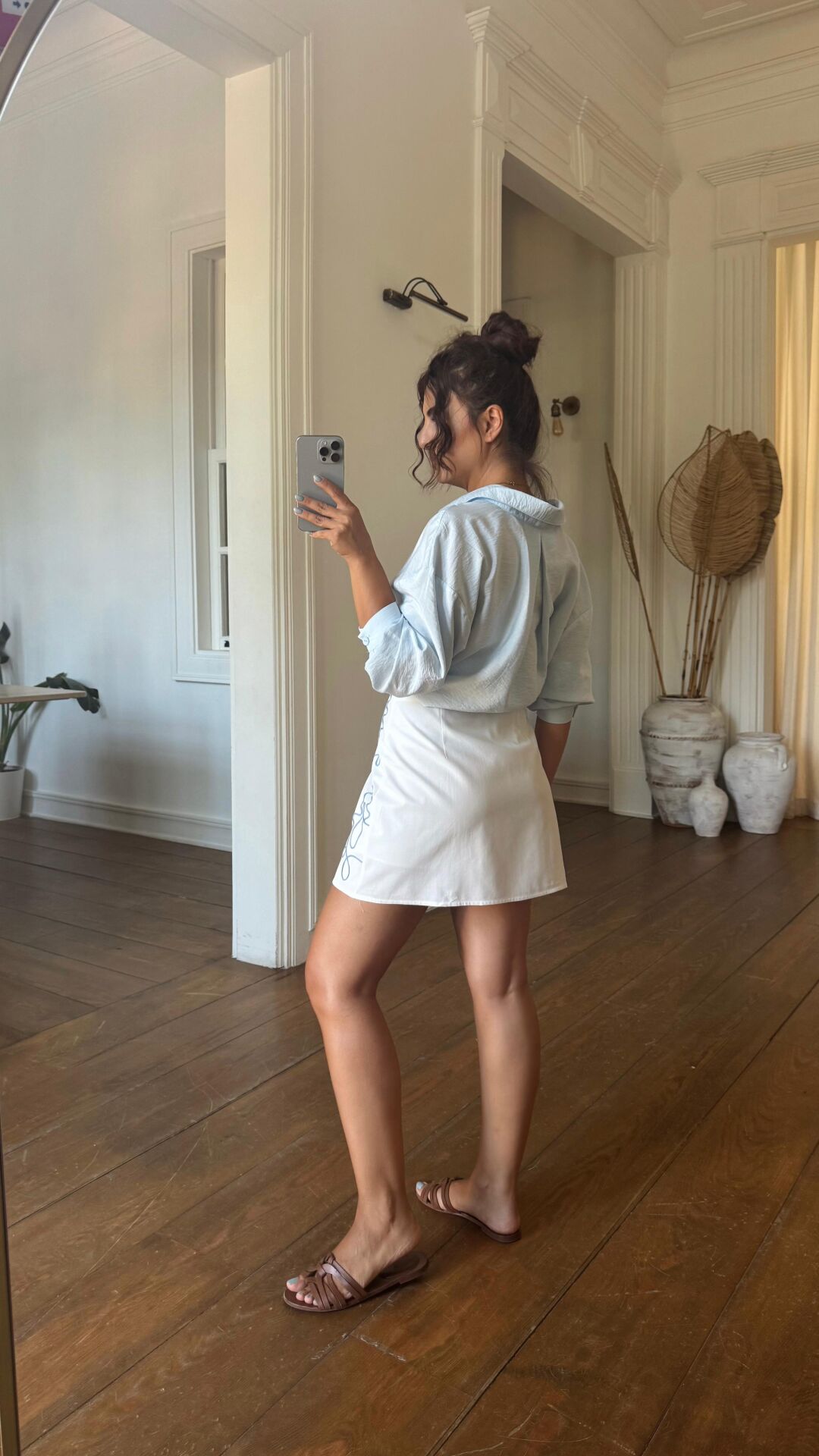 Nakışlı Keten Etek