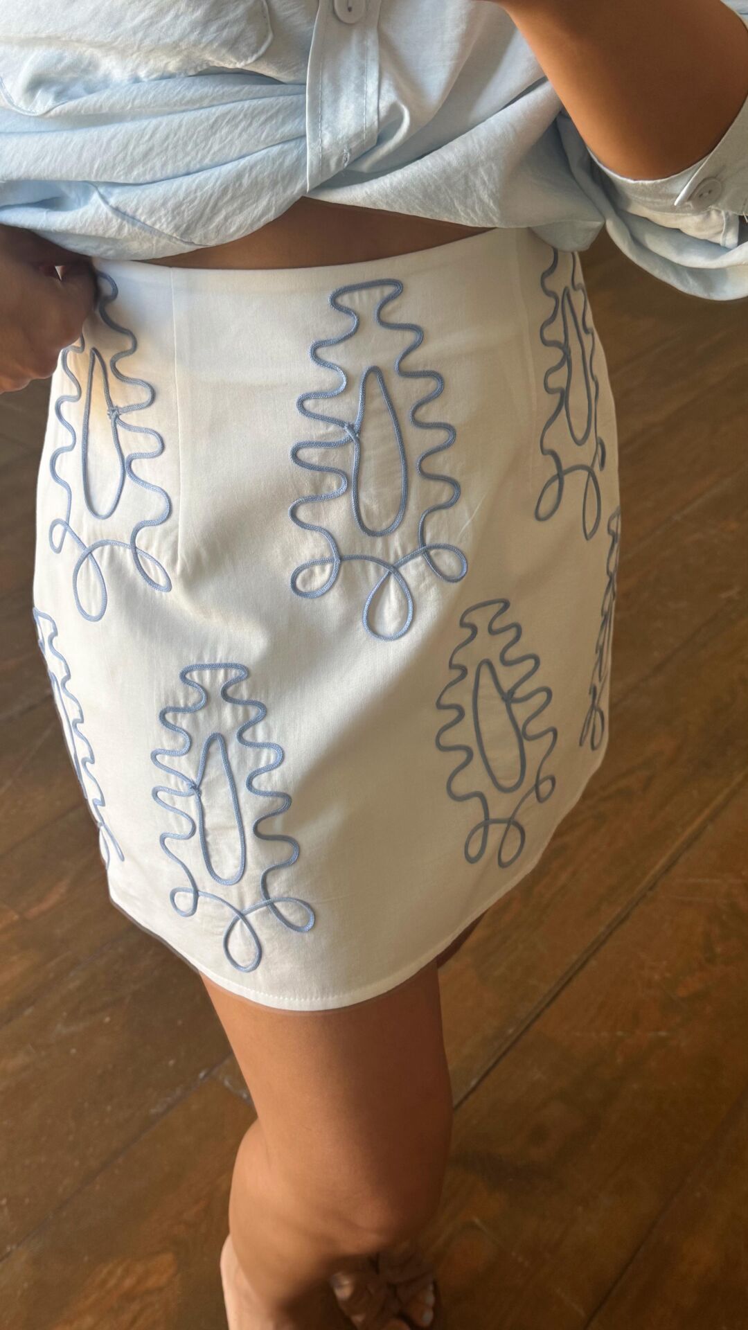 Nakışlı Keten Etek