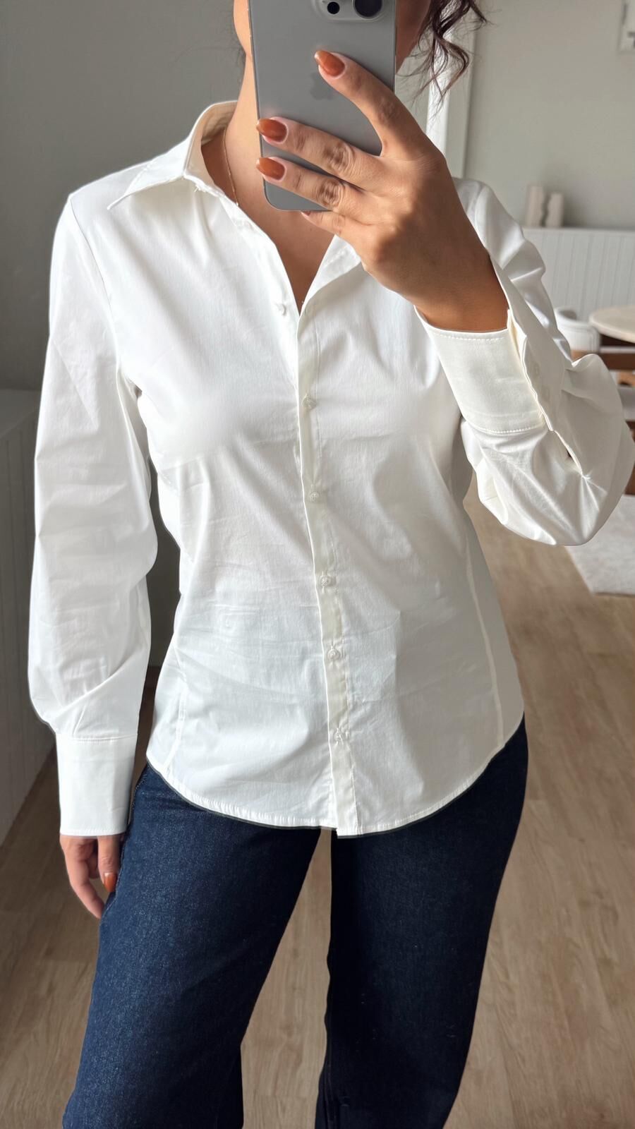 Ekru Strecth Gömlek