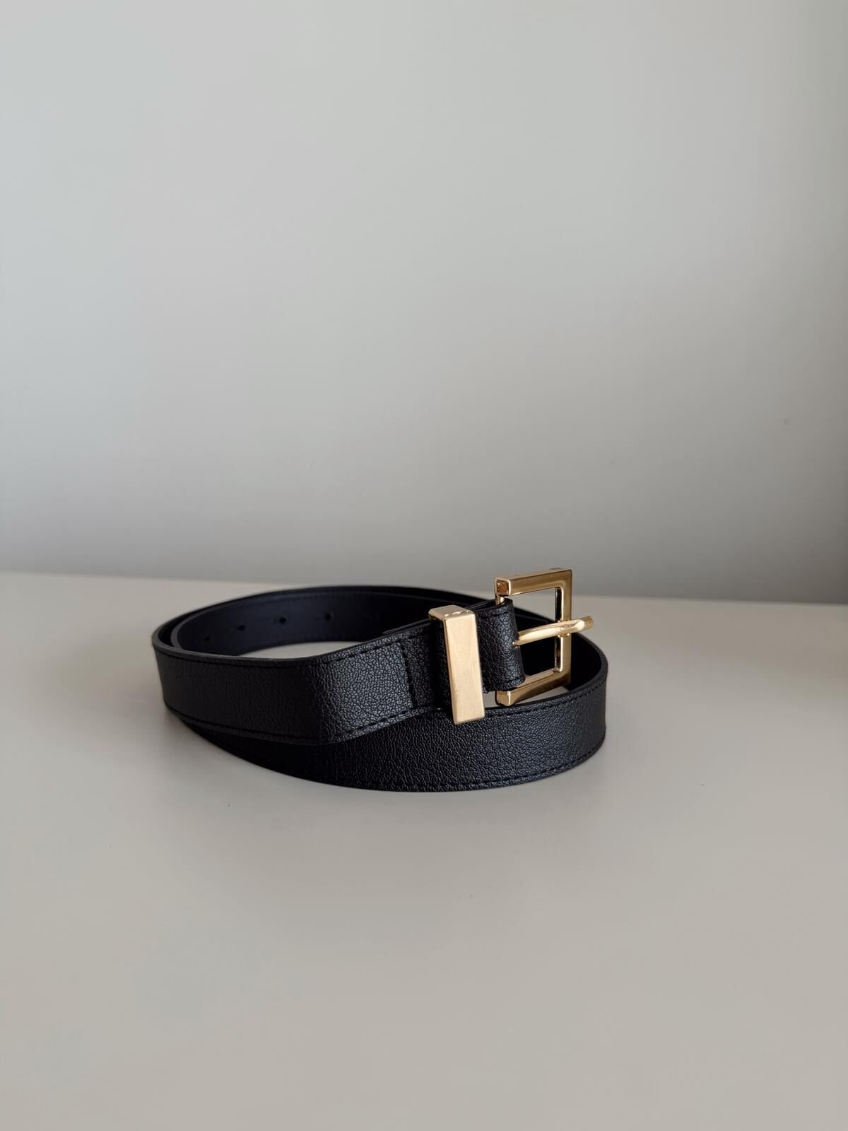 Kare Tokalı Kemer Siyah