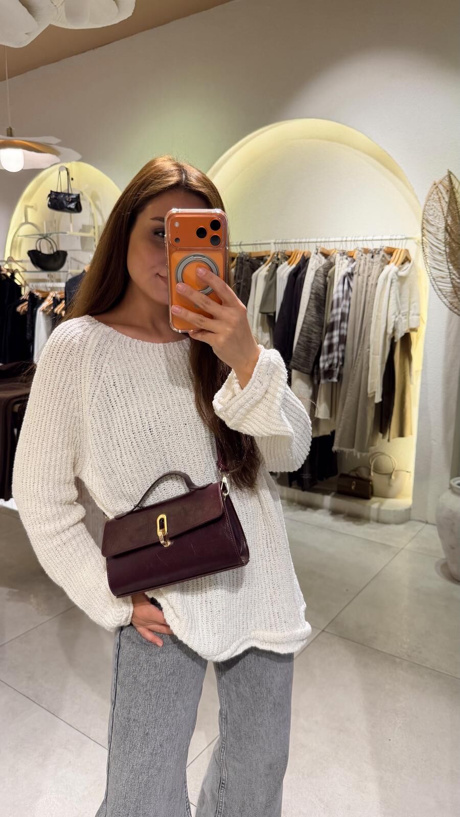 Lora Mürdüm Çanta