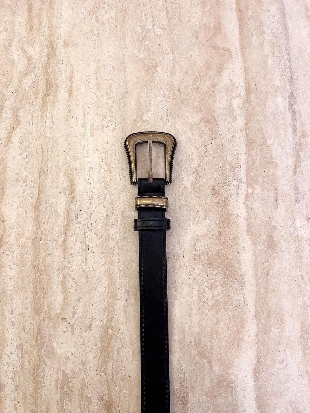 Retro Gold Toka Kemer Siyah