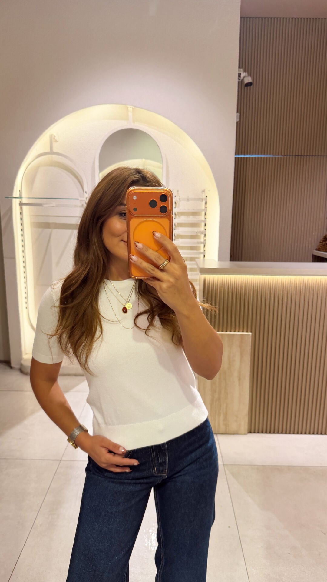 Beyaz Kısa Kol Triko